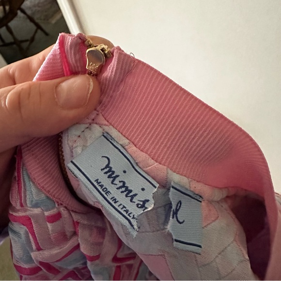 Mimisol pink and blue quilted box pleat skirt (V4) - Picture 2 of 6